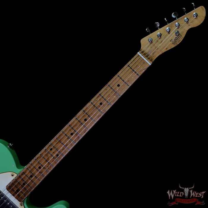 LsL T-Bone One Alder Body Roasted Birdseye Maple Neck Double Humbucker HH Medium Aging Surf Green - Image 4