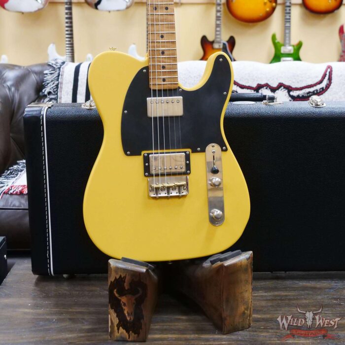 LsL T-Bone One HH Roasted Flame Maple Neck Double Humbucker Butterscotch - Image 8