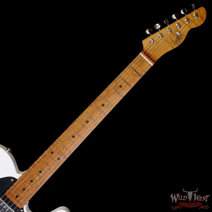 LsL T-Bone One HH Roasted Flame Maple Neck Double Humbucker Vintage White - Image 4