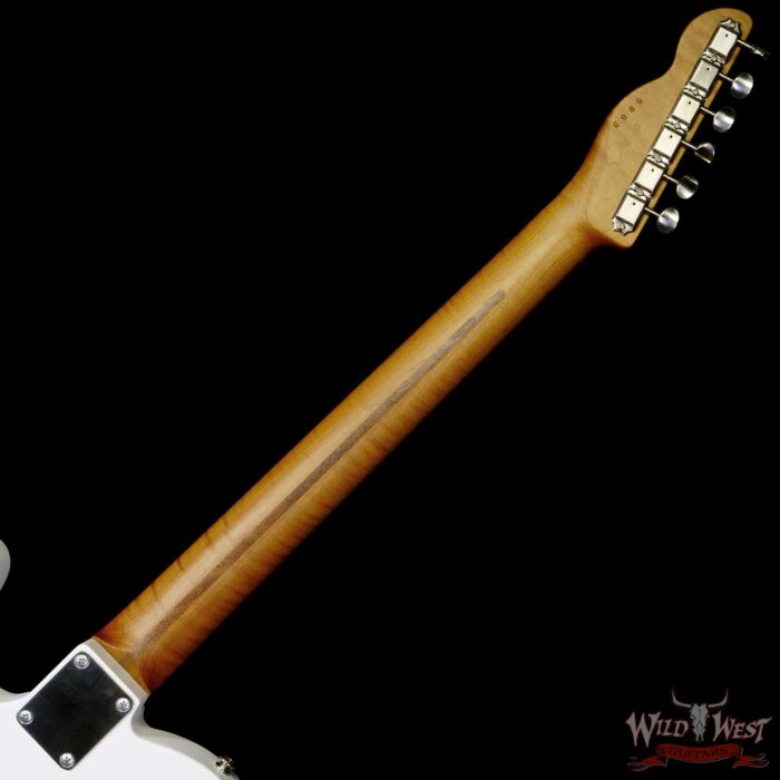 LsL T-Bone One HH Roasted Flame Maple Neck Double Humbucker Vintage White - Image 5