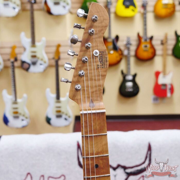 LsL T-Bone One HH Roasted Flame Maple Neck Double Humbucker Desoto Pearl - Image 7