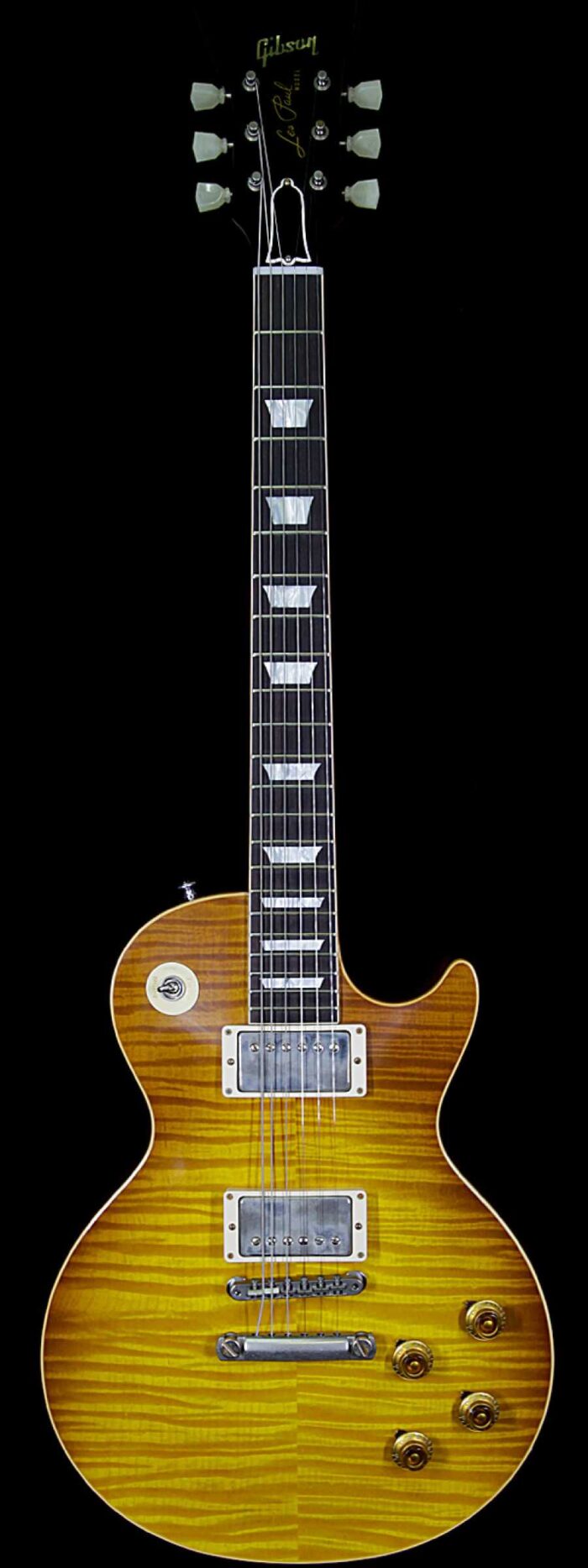 Gibson Custom Shop Historic 1959 Les Paul VOS Hand Selected Killer Top Brazilian Rosewood Board Honey Lemon Fade 8.30 Lbs - Image 1