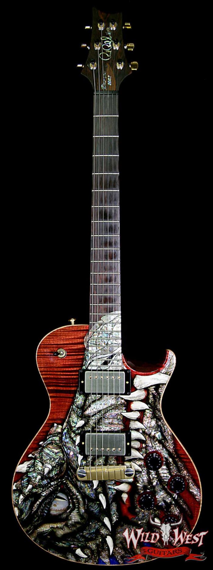 Paul Reed Smith PRS Singlecut Dragon 2002 #23 Brazilian Rosewood Neck and Board Black Cherry - Image 1