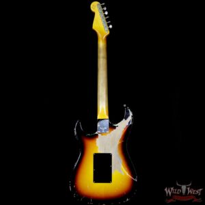 2018 Fender Custom Shop Masterbuilt John Cruz 1965 Stratocaster Relic Floyd Rose HSS 3 Tone Sunburst - Image 6