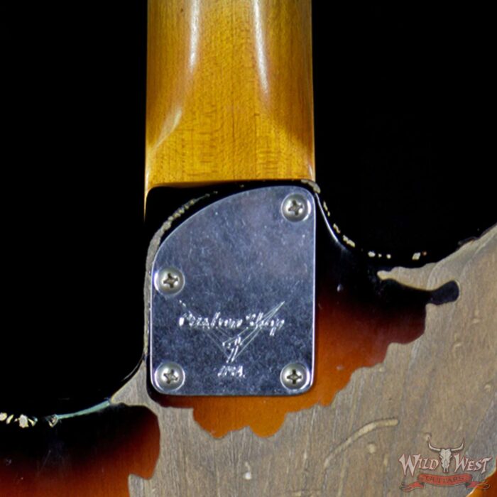 2018 Fender Custom Shop Masterbuilt John Cruz 1965 Stratocaster Relic Floyd Rose HSS 3 Tone Sunburst - Image 14
