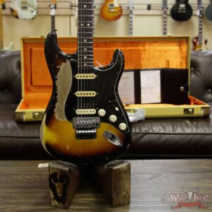 2018 Fender Custom Shop Masterbuilt John Cruz 1965 Stratocaster Relic Floyd Rose HSS 3 Tone Sunburst - Image 16