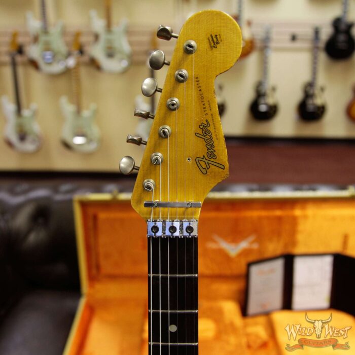 2018 Fender Custom Shop Masterbuilt John Cruz 1965 Stratocaster Relic Floyd Rose HSS 3 Tone Sunburst - Image 8