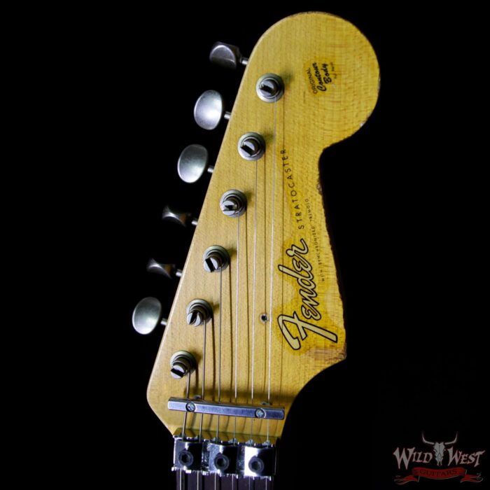 2018 Fender Custom Shop Masterbuilt John Cruz 1965 Stratocaster Relic Floyd Rose HSS 3 Tone Sunburst - Image 9