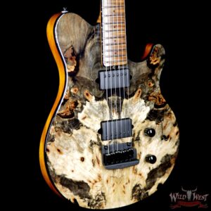 2018 Ernie Ball Music Man BFR Axis Super Sport Limited # 36 of 85 Buckeye Burl Top Roasted Flame Maple Neck Natural - Image 4