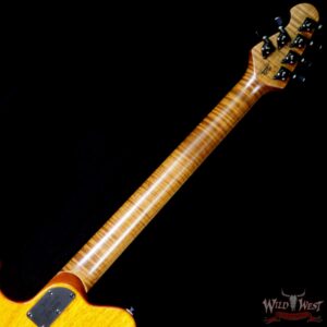 2018 Ernie Ball Music Man BFR Axis Super Sport Limited # 36 of 85 Buckeye Burl Top Roasted Flame Maple Neck Natural - Image 10