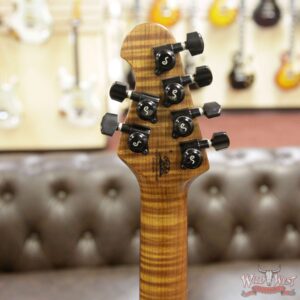 2018 Ernie Ball Music Man BFR Axis Super Sport Limited # 36 of 85 Buckeye Burl Top Roasted Flame Maple Neck Natural - Image 11