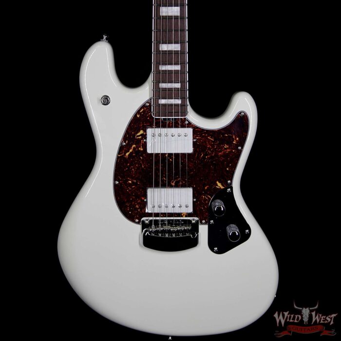 Ernie Ball Music Man BFR Limited Edition # 28 of 39 Stingray HH Guitar Roasted Birdseye Maple Neck White Smoke - Image 3