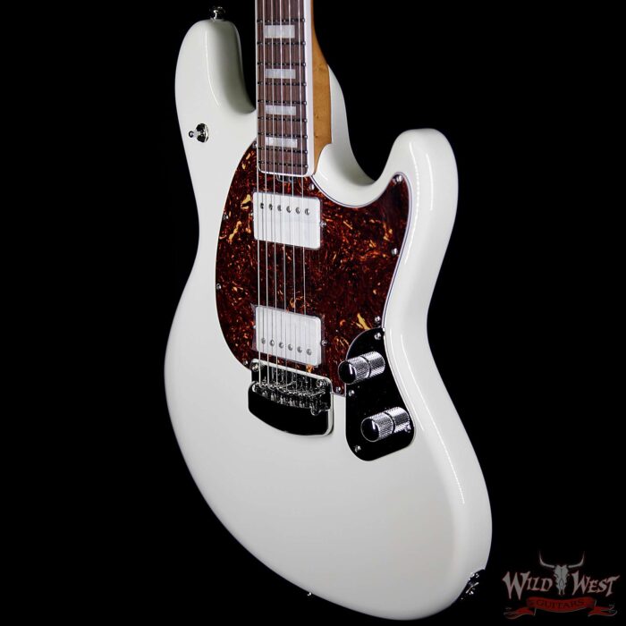 Ernie Ball Music Man BFR Limited Edition # 28 of 39 Stingray HH Guitar Roasted Birdseye Maple Neck White Smoke - Image 2
