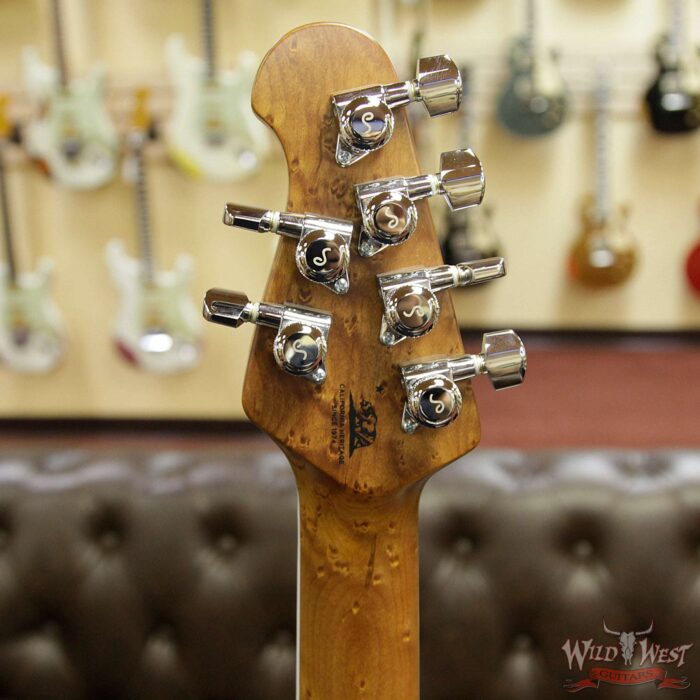 Ernie Ball Music Man BFR Limited Edition # 28 of 39 Stingray HH Guitar Roasted Birdseye Maple Neck White Smoke - Image 10