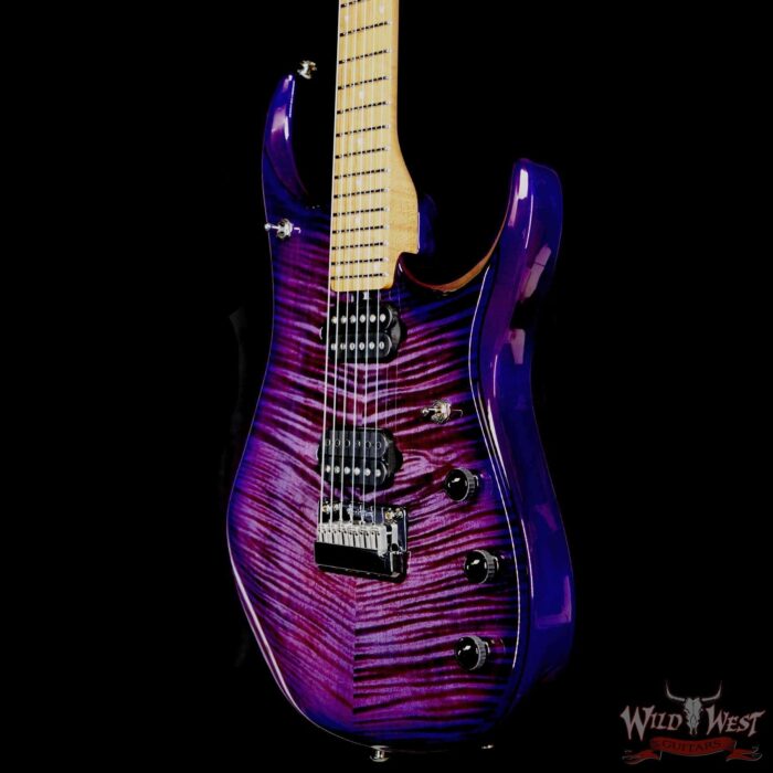Ernie Ball Music Man John Petrucci JP-15 with Piezo Flame Maple Top Purple Nebula 7.60 LBS - Image 2