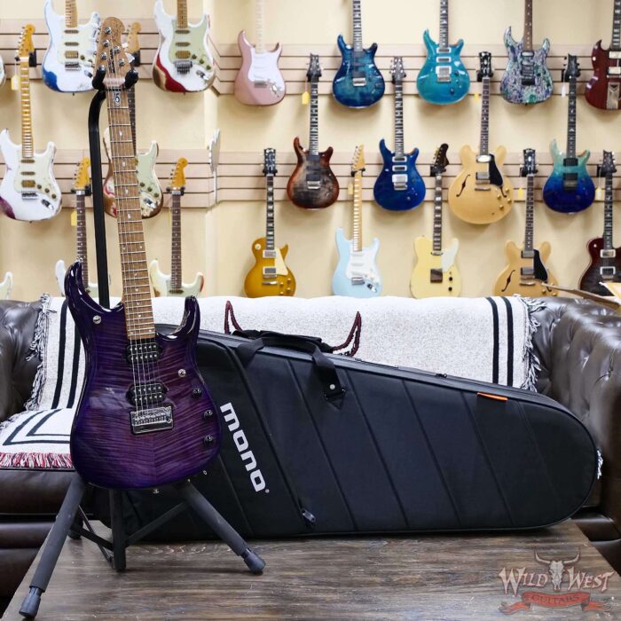 Ernie Ball Music Man John Petrucci JP-15 with Piezo Flame Maple Top Purple Nebula 7.60 LBS - Image 6