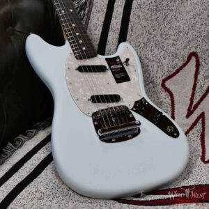 Fender American Performer Mustang Rosewood Fingerboard Sonic Blue 7.65 LBS - Image 7