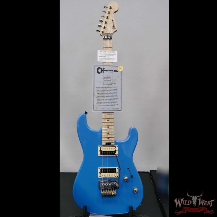 2025 NAMM FMIC #614 Charvel Custom Shop USA Special Edition San Dimas Birdseye Maple Neck HH Floyd Rose Robin’s Egg Blue 8.65 LBS - Image 2