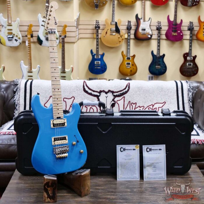 2025 NAMM FMIC #614 Charvel Custom Shop USA Special Edition San Dimas Birdseye Maple Neck HH Floyd Rose Robin’s Egg Blue 8.65 LBS - Image 6