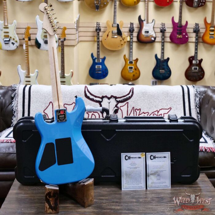 2025 NAMM FMIC #614 Charvel Custom Shop USA Special Edition San Dimas Birdseye Maple Neck HH Floyd Rose Robin’s Egg Blue 8.65 LBS - Image 10