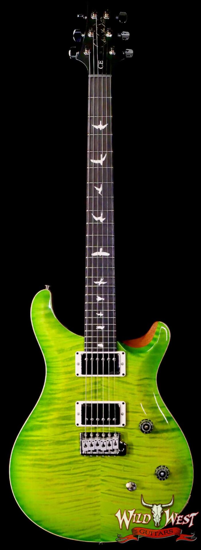 Paul Reed Smith PRS Wild West Guitars Special Run CE 24 Painted Black Neck 57/08 Covered Pickups Eriza Verde 7.65 LBS - Image 1