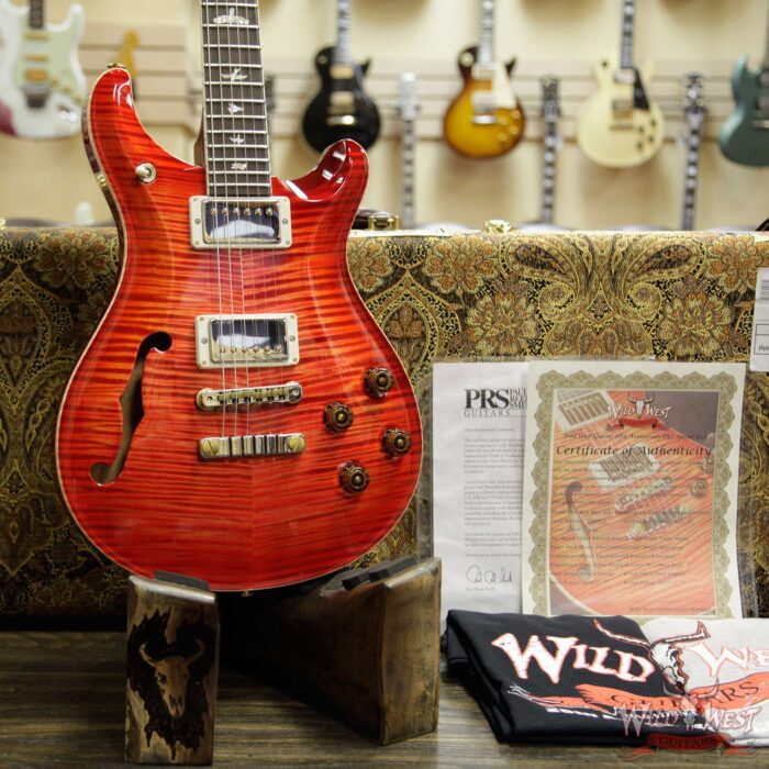 PRS Wild West Guitars 20th Anniversary Limited Run # 22 of 40 Wood Library Artist Package Semi-Hollow McCarty 594 Blood Orange - Image 11