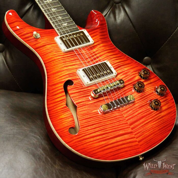 PRS Wild West Guitars 20th Anniversary Limited Run # 22 of 40 Wood Library Artist Package Semi-Hollow McCarty 594 Blood Orange - Image 12