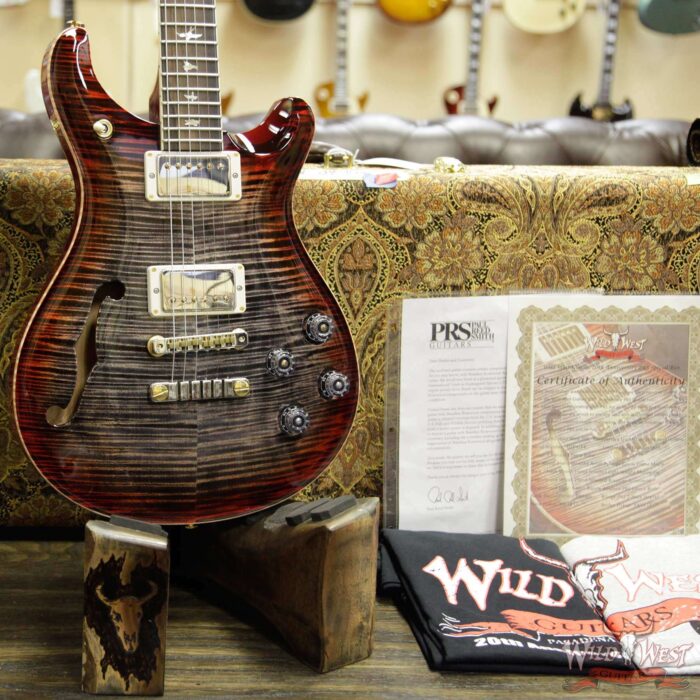 PRS Wild West Guitars 20th Anniversary Limited Run # 23 of 40 Wood Library Artist Package Semi-Hollow McCarty 594 Charcoal Cherry Burst - Image 10