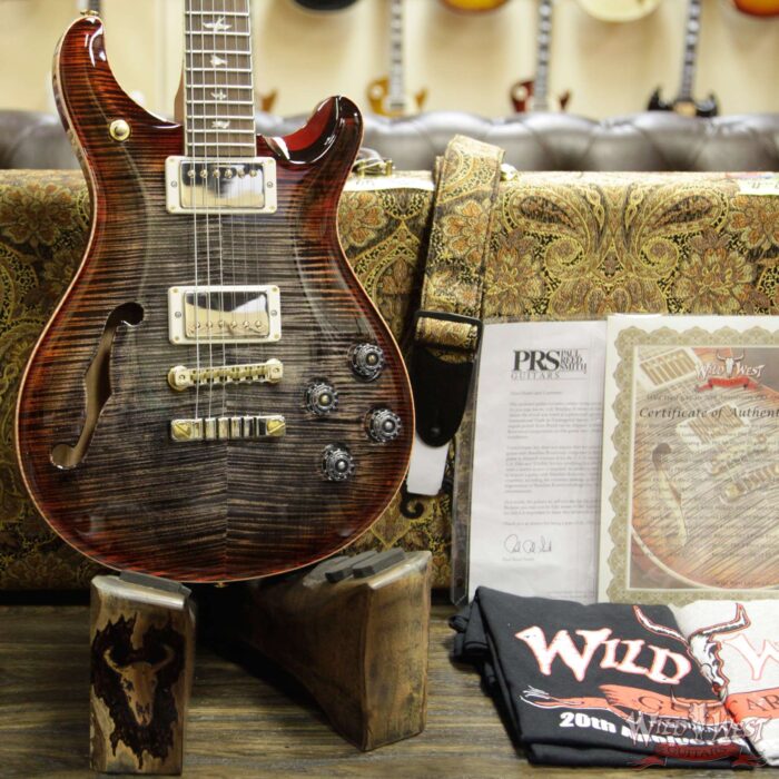 PRS Wild West Guitars 20th Anniversary Limited Run # 24 of 40 Wood Library Artist Package Semi-Hollow McCarty 594 Charcoal Cherry Burst - Image 10