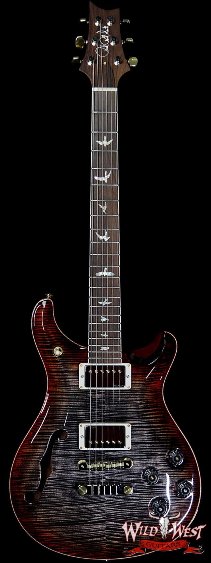 PRS Wild West Guitars 20th Anniversary Limited Run # 24 of 40 Wood Library Artist Package Semi-Hollow McCarty 594 Charcoal Cherry Burst - Image 1