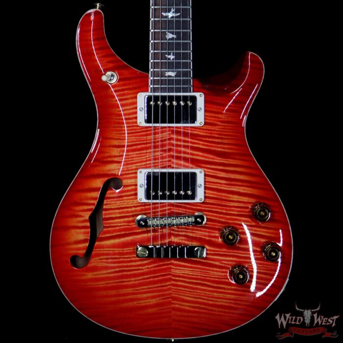 PRS Wild West Guitars 20th Anniversary Limited Run # 25 of 40 Wood Library Artist Package Semi-Hollow McCarty 594 Blood Orange - Image 3