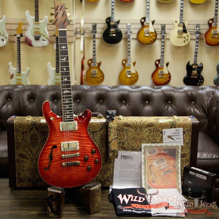 PRS Wild West Guitars 20th Anniversary Limited Run # 25 of 40 Wood Library Artist Package Semi-Hollow McCarty 594 Blood Orange - Image 11