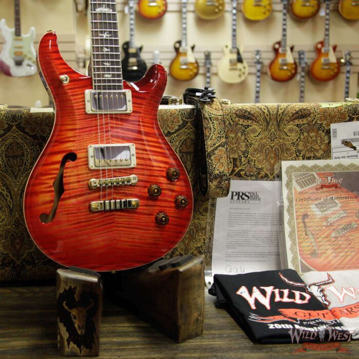 PRS Wild West Guitars 20th Anniversary Limited Run # 25 of 40 Wood Library Artist Package Semi-Hollow McCarty 594 Blood Orange - Image 12
