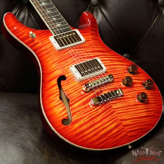 PRS Wild West Guitars 20th Anniversary Limited Run # 25 of 40 Wood Library Artist Package Semi-Hollow McCarty 594 Blood Orange - Image 13