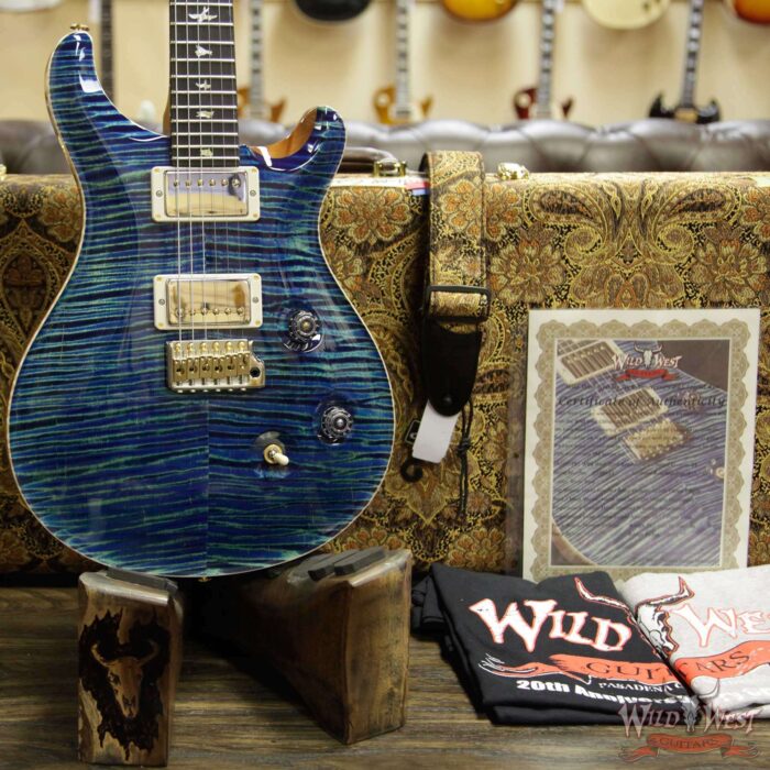 PRS Wild West Guitars 20th Anniversary Limited Run # 38 of 40 Wood Library Artist Package Custom 24 Brazilian Rosewood Fingerboard River Blue - Image 10