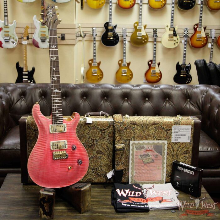 PRS Wild West Guitars 20th Anniversary Limited Run # 34 of 40 Wood Library Artist Package Custom 24 Flame Maple Neck Bonnie Pink - Image 11