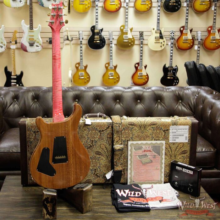 PRS Wild West Guitars 20th Anniversary Limited Run # 34 of 40 Wood Library Artist Package Custom 24 Flame Maple Neck Bonnie Pink - Image 14