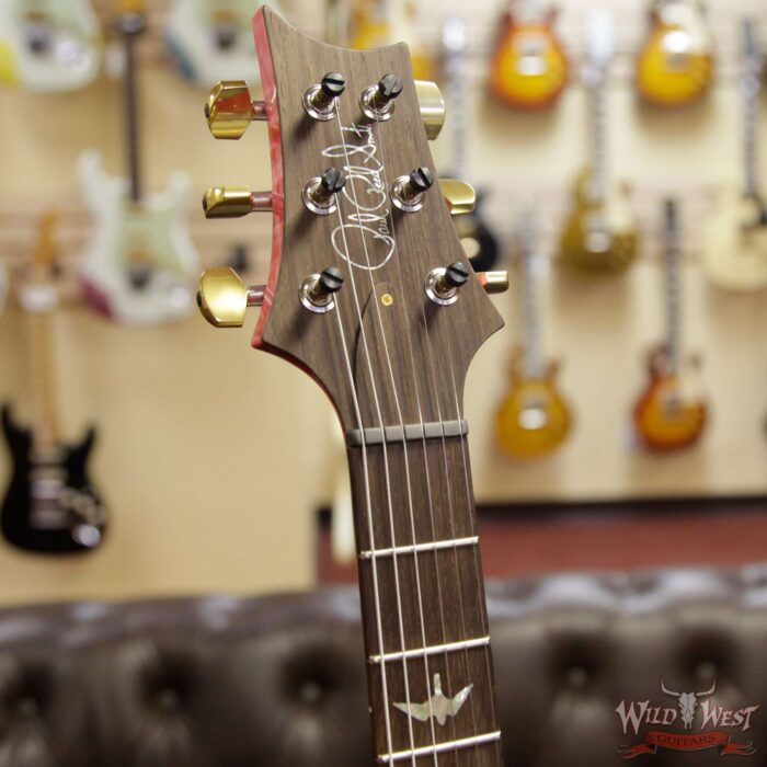 PRS Wild West Guitars 20th Anniversary Limited Run # 34 of 40 Wood Library Artist Package Custom 24 Flame Maple Neck Bonnie Pink - Image 7