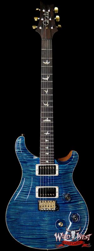PRS Wild West Guitars 20th Anniversary Limited Run # 32 of 40 Wood Library Artist Package Custom 24 Flame Maple Neck River Blue