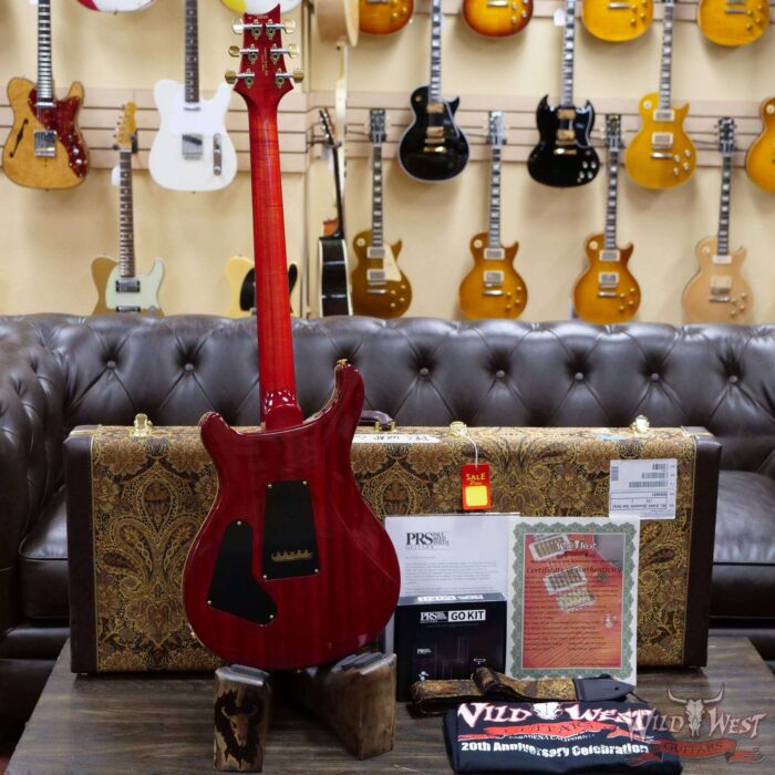 PRS Wild West Guitars 20th Anniversary Limited Run # 35 of 40 Wood Library Artist Package Custom 24 Flame Maple Neck Brazilian Rosewood Board Blood Orange - Image 10