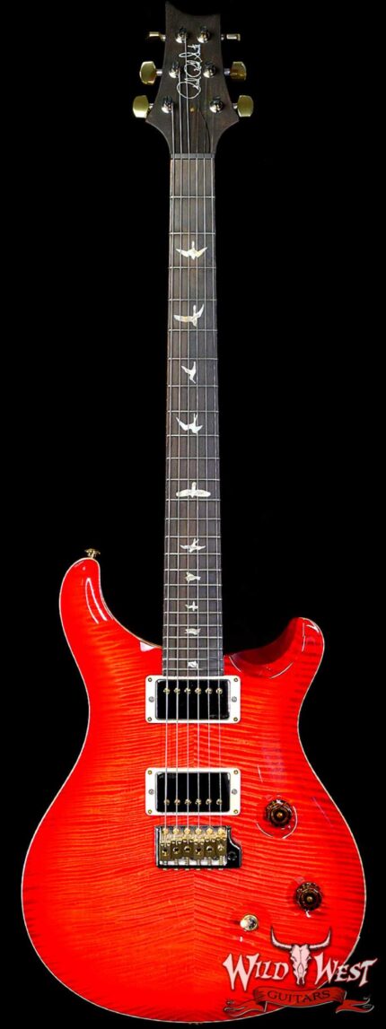 PRS Wild West Guitars 20th Anniversary Limited Run # 35 of 40 Wood Library Artist Package Custom 24 Flame Maple Neck Brazilian Rosewood Board Blood Orange
