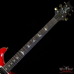 PRS Wild West Guitars 20th Anniversary Limited Run # 35 of 40 Wood Library Artist Package Custom 24 Flame Maple Neck Brazilian Rosewood Board Blood Orange - Image 5