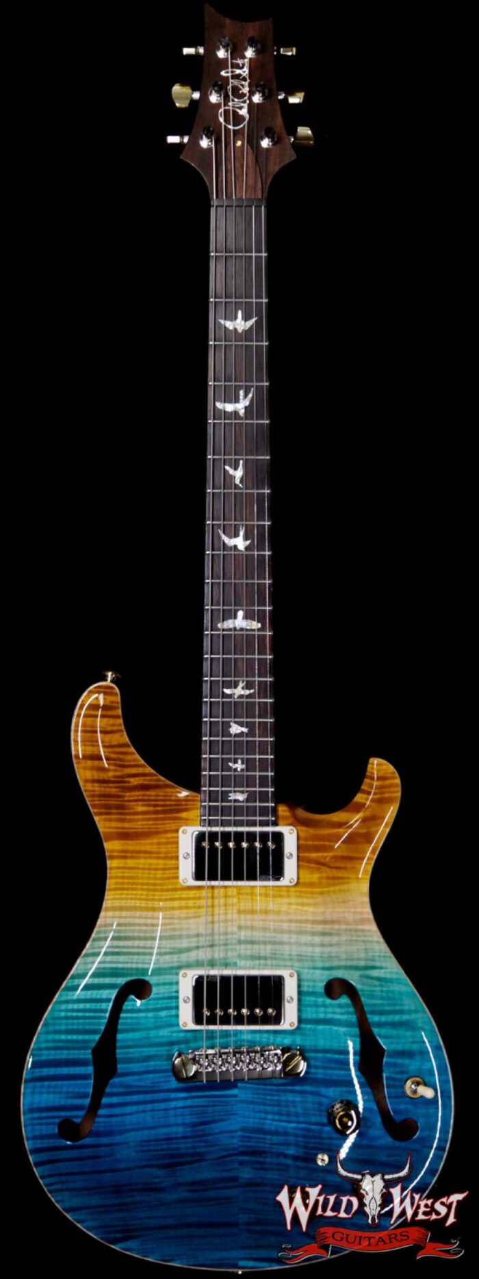PRS Wild West Guitars 20th Anniversary Limited Run # 7 of 40 Wood Library Artist Package Hollowbody I Piezo HB1 Beach Cross Fade(Private Stock Color) - Image 1