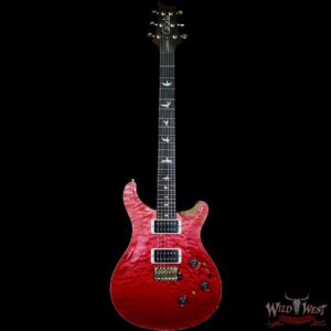 PRS Wood Library 10 Top Custom 24 Piezo Quilt Maple Top Flame Neck Brazilian Rosewood Board Bonnie Pink Fade - Image 5