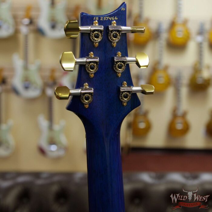 PRS Wood Library 10 Top Custom 24 Korina Neck with Cocobolo Fingerboard Charcoal Blue Burst - Image 9
