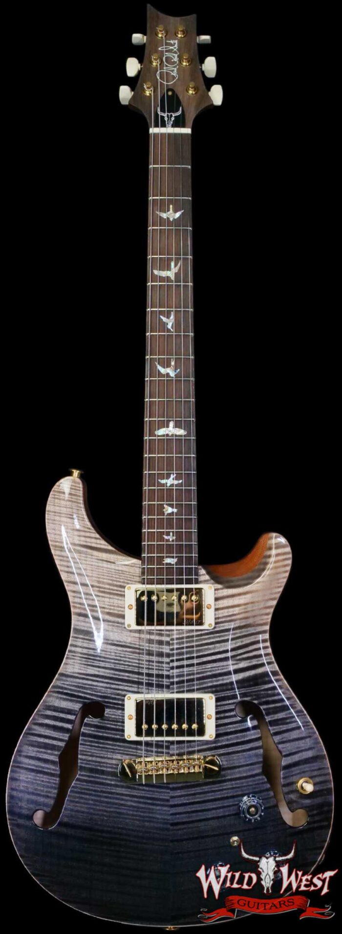 PRS Wild West Guitars 25th Anniversary Limited Run Wood Library Artist Package Hollowbody II Piezo Frostbite Fade (Private Stock Color) 5.60 LBS (US Only / No International Shipping) - Image 1
