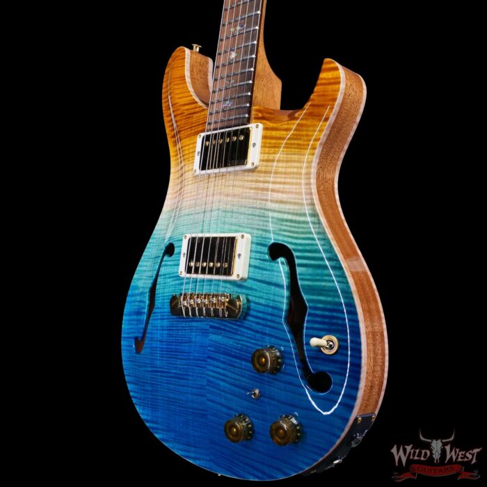 PRS Wild West Guitars 25th Anniversary Limited Run Wood Library Artist Package Hollowbody II Piezo Beach Fade (Private Stock Color) 5.60 LBS (US Only / No International Shipping) - Image 2