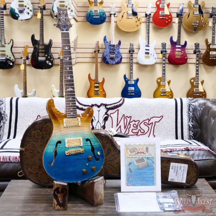 PRS Wild West Guitars 25th Anniversary Limited Run Wood Library Artist Package Hollowbody II Piezo Beach Fade (Private Stock Color) 5.60 LBS (US Only / No International Shipping) - Image 7