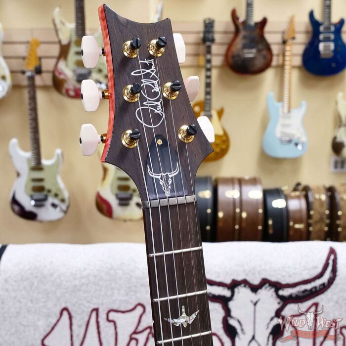 PRS Wild West Guitars 25th Anniversary Limited Run Wood Library Artist Package Custom 24 Piezo Salmon (Private Stock Color) 8.50 LBS (US Only / No International Shipping) - Image 7