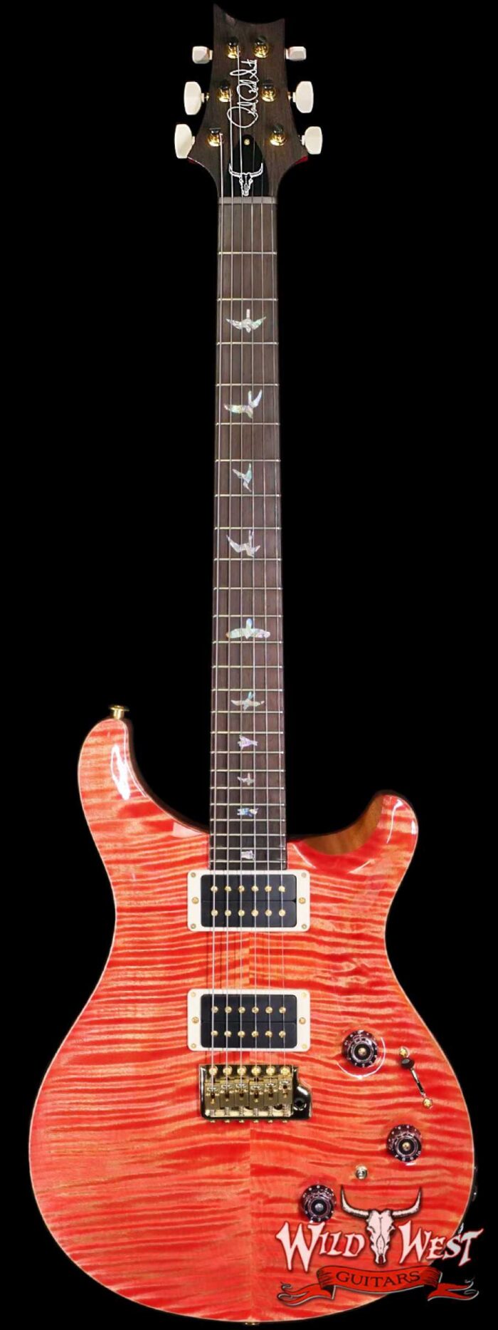 PRS Wild West Guitars 25th Anniversary Limited Run Wood Library Artist Package Custom 24 Piezo Salmon (Private Stock Color) 8.50 LBS (US Only / No International Shipping) - Image 1